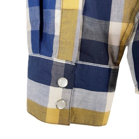 Levis Plaid Western Pearl Snap Mens Long Sleeve Multicolored Shirt XXL - Picture 12 of 15